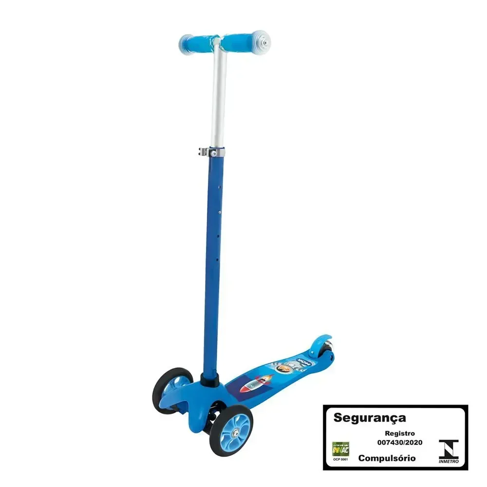 Patinete Infanto Juvenil 3 Rodas Azul 40600312 Mor - 1