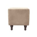 Ver imagem 3 de Recamier Baú Félix 140cm Suede Bege Rosado Dominic Decor Felix