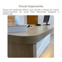 Ver mais imagens de Mesa Diretor em L com Luz de LED Elegante 3 Gavetas 2 Portas Tamburato Supreme