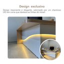 Ver imagem 6 de Mesa Diretor em L com Luz de LED Elegante 3 Gavetas 2 Portas Tamburato Supreme