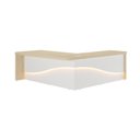Ver imagem 3 de Mesa Diretor em L com Luz de LED Elegante 3 Gavetas 2 Portas Tamburato Supreme