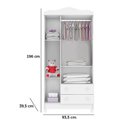 Ver imagem 7 de Quarto de Bebê New Selena 3 Portas com Cômoda Gran Selena e Berço Mirelle Branco Brilho e Colchão Or