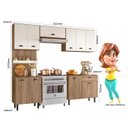 Ver imagem 3 de Cozinha Compacta Pepper Nicioli - Carvalho Rústico/off White Cristal