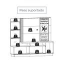 Ver imagem 6 de Painel Rack de Tv com Espelho 2m com Rodizios Frizz Plus 943 Madetec