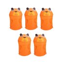 Ver imagem 1 de Kit 5 Cestos de Roupas Organizador Brinquedos Dobrável Animais Bichinhos Infantil Multiuso - Ursinho