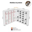 Ver imagem 3 de Guarda-Roupa Closet de Canto 522 cm 8 Gavetas Rustic Venus Madesa