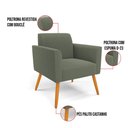 Ver imagem 4 de Namoradeira e 2 Poltronas Pé Palito Castanho Marisa Bouclê D03 - D'rossi