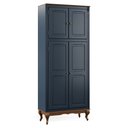 Ver imagem 1 de Paneleiro Duplo Hannover Portas Maciça - 60715m Mmj-lz Lz-azul Petróleo/imbuia