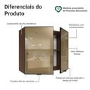 Ver imagem 4 de Armário Aéreo de Cozinha G258007KPRRF 80cm 2 Portas Vidro Reflecta Bronze Rustic-Preto Madesa
