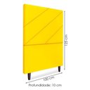 Ver imagem 3 de Cabeceira Solteiro 100 Cm com Frame Cristal Suede Amarelo Artte Amarelo