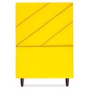 Ver imagem 5 de Cabeceira Solteiro 100 Cm com Frame Cristal Suede Amarelo Artte Amarelo