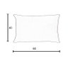 Kit 3 Capas para Almofada em Veludo Liso Retangular 60x40 Bordo - 4