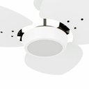 Ver imagem 2 de Ventilador de Teto Com Controle Remoto Natuvent Dahlia Led 3 Pás Madeira Branco 3000k Branco Quente,