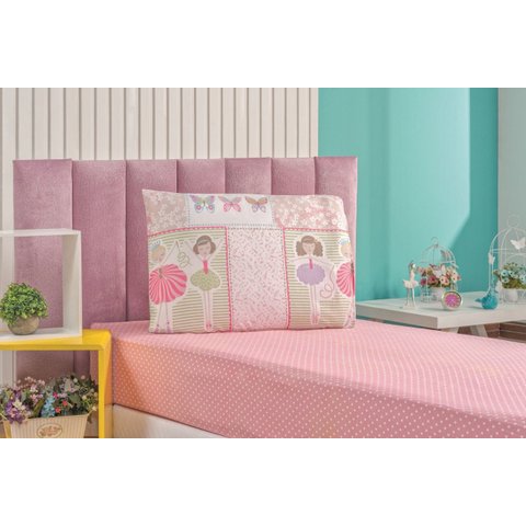 Jogo de Cama Solteiro 2 Peças 1 Lençol com Elástico 1 Fronha Bouti Kids - Ballet