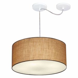 Lustre Cilindrico com Desvio De Centro Md-4147 Cupula Tec 50x25 Palha