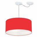 Ver imagem 1 de Lustre Cilindrico com Desvio De Centro Md-4147 Cupula Tec 50x25 Vermelho