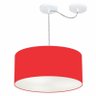 Lustre Cilindrico com Desvio De Centro Md-4147 Cupula Tec 50x25 Vermelho - 2