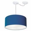 Ver imagem 1 de Lustre Cilindrico com Desvio De Centro Md-4147 Cupula Tec 50x25 Azul Marinho