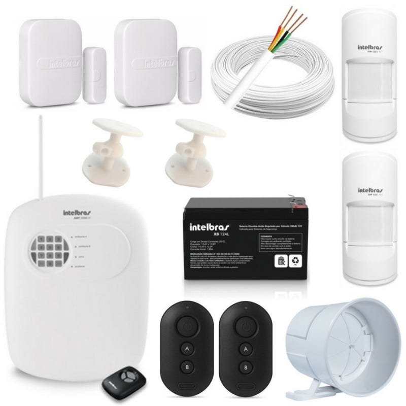 Kit Central De Alarme AMT 2008 RF Monitorada + Acessórios 2