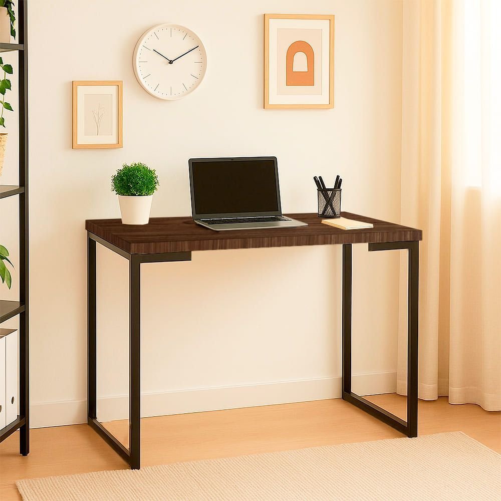 Mesa Industrial Freijó 90cm X 50cm Base Metálica Preta - Belliv Decor - 2
