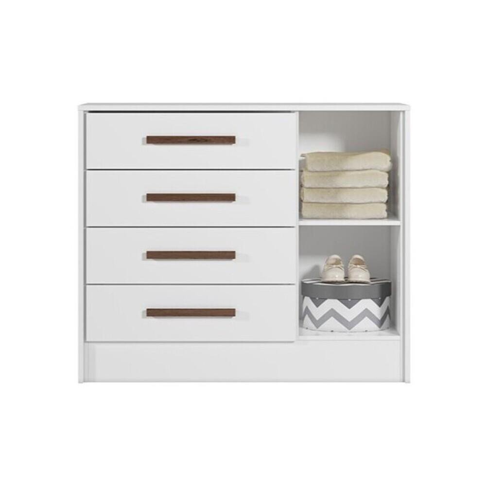 Cômoda Infantil 1 Porta 4 Gavetas Multimóveis CR40050 Branco - 4