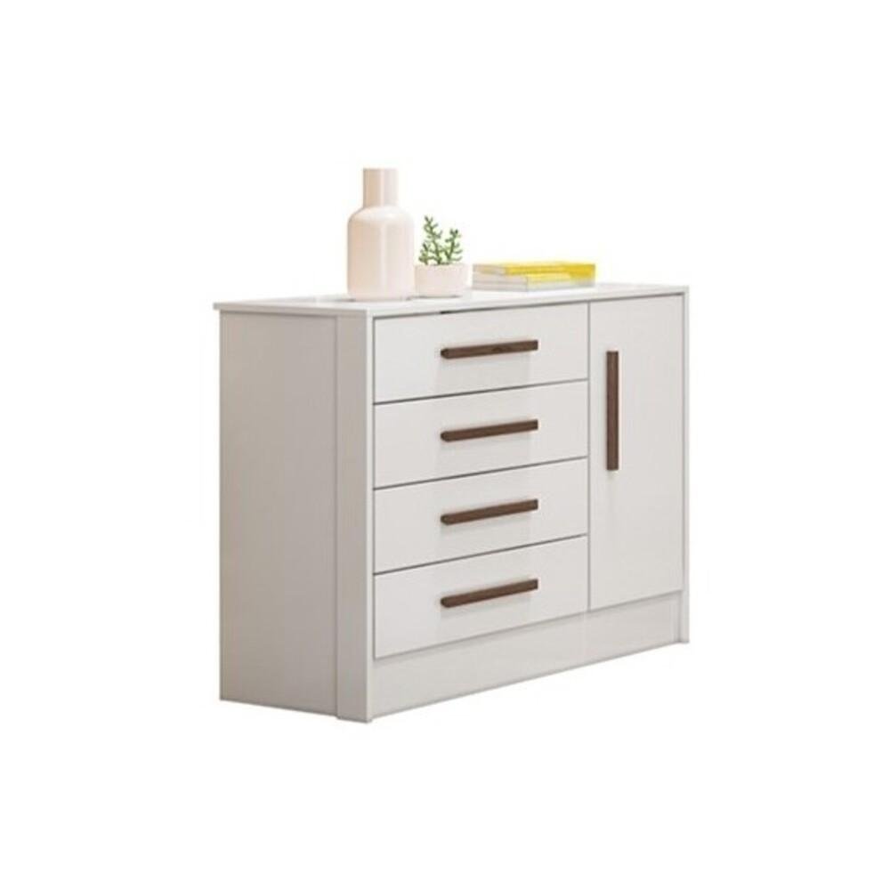 Cômoda Infantil 1 Porta 4 Gavetas Multimóveis CR40050 Branco - 1