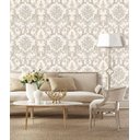 Ver imagem 2 de Papel de Parede Lavável Texturizado Perolado Arabesco Gliter