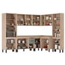 Cozinha Modulada Completa Firenze 8 Peças (3 Aéreos + 3 Balcões + 2 Paneleiros) Fmt015 Avena/ - 7