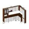 Cozinha Modulada Completa Firenze 8 Peças (3 Aéreos + 3 Balcões + 2 Paneleiros) Fmt015 Avena/ - 4