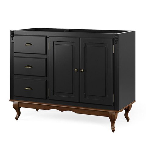 Balcão de Pia para Cozinha Hannover - M560703 Largura 120cm Cor Laca - Preta