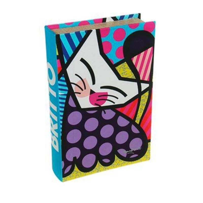 Livro Caixa Romero Britto Fluffy Friends Madeira 33x22x7cm - Trevisan Concept - 1