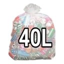 Ver imagem 1 de Sacos de Lixo 40 Litros Transparente 100 Unidades Fabricante Cinza-claro