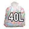 Sacos de Lixo 40 Litros Transparente 100 Unidades Fabricante Cinza-claro - 1