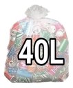 Ver imagem 1 de Sacos de Lixo 40 Litros Transparente 100 Unidades Fabricante Cinza-claro