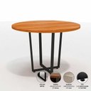 Ver imagem 5 de Mesa de Reunião Redonda 110cm em MDF Linha Executive Freijó e Preto