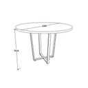 Ver imagem 3 de Mesa de Reunião Redonda 110cm em MDF Linha Executive Freijó e Preto