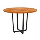 Ver imagem 2 de Mesa de Reunião Redonda 110cm em MDF Linha Executive Freijó e Preto