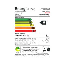 Aquecedor de Água a Gás Rinnai M90 Cfh 09 Litros Mecânico - Gn (gás Natural) - 2