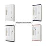 Guarda Roupa Âmbar Flex com 4 Portas com Espelho - Branco - 5