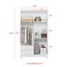 Guarda Roupa Âmbar Flex com 4 Portas com Espelho - Branco - 6