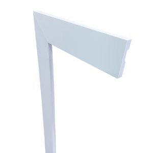 Moldura/rodapé de Poliestireno 5cm Liso Branco (5x1x240cm) - Formix 3d