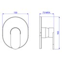 Ver imagem 3 de Acabamento Monocomando Para Chuveiro De Alta E Baixa Pressão Drop 4993.C91.CHU Cromado Deca