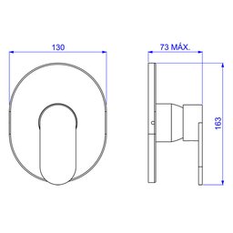 Acabamento Monocomando Para Chuveiro De Alta E Baixa Pressão Drop 4993.C91.CHU Cromado Deca - 3 Acabamento Monocomando Para Chuveiro De Alta E Baixa Pressão Drop 4993.C91.CHU Cromado Deca - 3