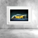 Ver imagem 1 de Quadro Desenho Esboço Carro Amarelo - 60x48cm:moldura Preta