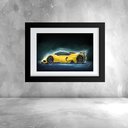 Ver imagem 2 de Quadro Desenho Esboço Carro Amarelo - 60x48cm:moldura Preta