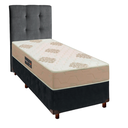 Ver imagem 1 de Kit Cama Box + Cabeceira + Colchão Solteiro D33 Inovaflex - Cinza
