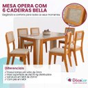 Ver imagem 6 de Kit Mesa de Jantar Opera com 6 Cadeiras Bella em Boucle