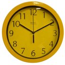 Ver imagem 1 de Relógio 6718 De Parede Alumínio 25 Cm Amarelo Vidro Herweg