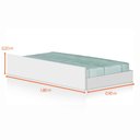 Ver imagem 2 de Cama Auxiliar Solteiro Eleganza Branco