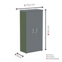 Ver imagem 4 de Armario Alto 02 Portas Pivotante 79,2cm x 161,1 Cinza/Grafito/Salvia